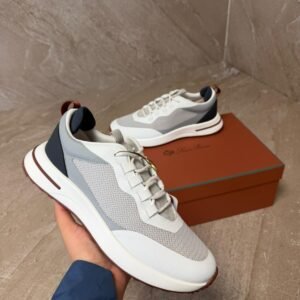 Loro Piana Weekend Walk Grey White Sneakers