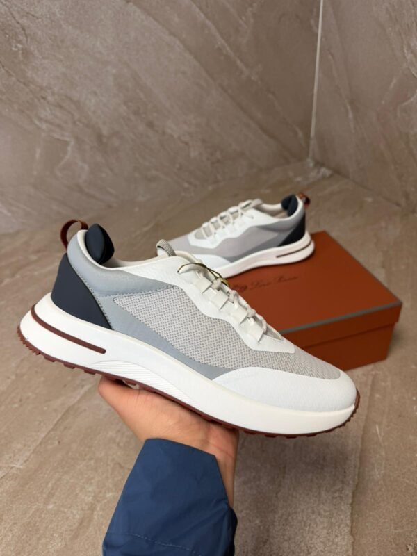 Loro Piana Weekend Walk Grey White Sneakers