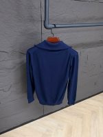 Loro Piana 1/4 Sweater Blue - Afbeelding 2