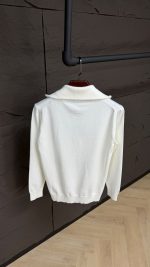 Loro Piana 1/4 Sweater White - Afbeelding 2