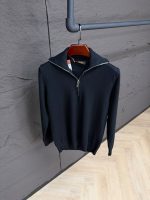Loro Piana 1/4 Sweater Black