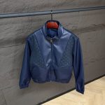 Louis Vuitton Leather Mix Track Top Jacket High Quality