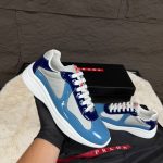 Prada Cups Double Blue Sneakers