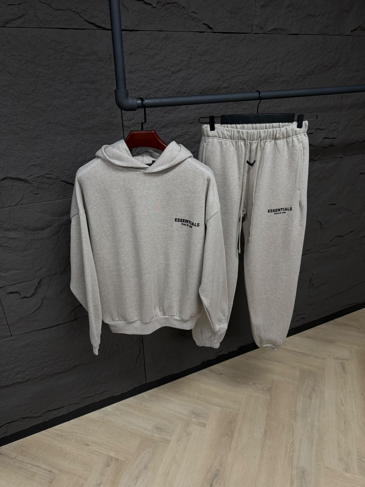 darkoatmealess (2) Essentials Fear Of God Tracksuit Heather - Afbeelding 1