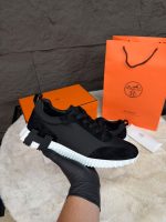 Hermes Bouncing Sneakers Black White Ribbels - Afbeelding 2