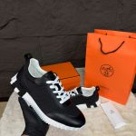 Hermes Bouncing Sneakers Black White