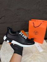 Hermes Bouncing Sneakers Black White Croc - Afbeelding 2
