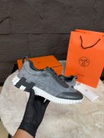Hermes Bouncing Sneakers Grey Suede - Afbeelding 2