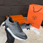 Hermes Bouncing Sneakers Grey Suede