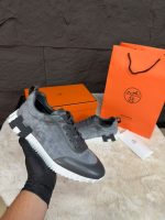 Hermes Bouncing Sneakers Grey Suede