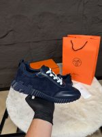 Hermes Bouncing Sneakers Blue Suede - Afbeelding 2