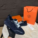 Hermes Bouncing Sneakers Blue Suede