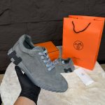 Hermes Bouncing Sneakers Grey Suede