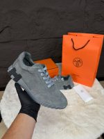 Hermes Bouncing Sneakers Grey Suede