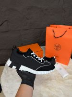 Hermes Bouncing Sneakers Black White Lines - Afbeelding 2