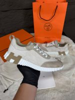 Hermes Bouncing Sneakers Beige Suede - Afbeelding 2