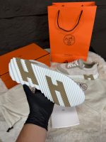 Hermes Bouncing Sneakers Beige Suede - Afbeelding 3