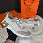 Hermes Bouncing Sneakers Beige Suede