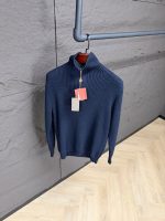 Loro Piana 1/4 Zipper Sweater Navy Blue - Afbeelding 2