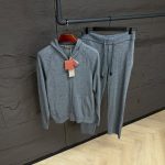 Loro Piana Merano Cashmere Tracksuit Grey High Quality