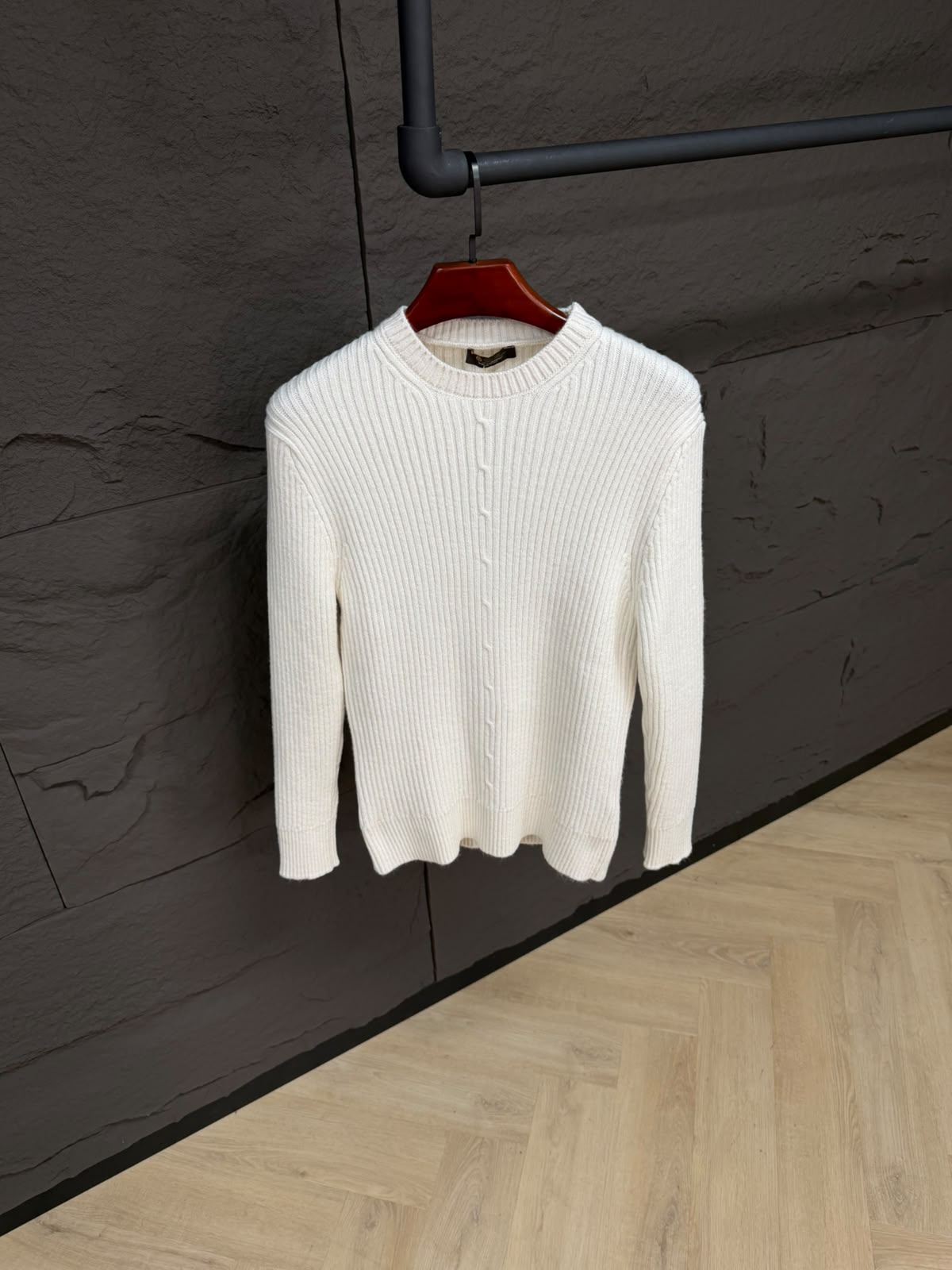 lpcgebrokenwit (1) Loro Piana Plane Tree Crewneck Babycashmere Gebroken Wit - Afbeelding 1