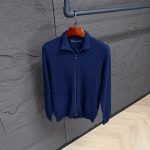 Louis Vuitton Damier Signature Zip-Throug Cardigan Navy Blue