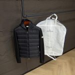 Moncler Panelled Zip-Up Hooded Jacket Black High Quality