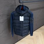 Moncler Barbustel Short Down Jacket Navy Blue