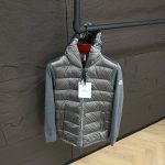 Moncler Panelled Zip-Up Hooded Jacket Grey