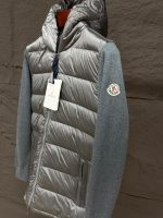 Moncler Panelled Zip-Up Hooded Jacket Grey - Afbeelding 2