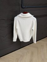 Moncler 1/4 Zipper Wool White Sweater - Afbeelding 2
