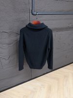Moncler 1/4 Zipper Wool Black Sweater - Afbeelding 2