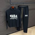 Essentials Fear Of God NBA TrackSuit Black Grey