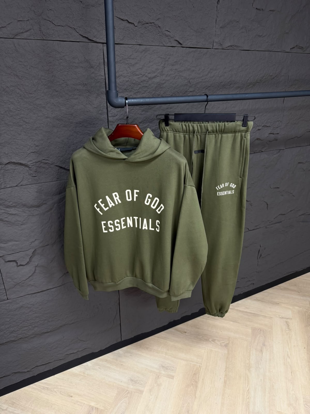 stategreen (1) Essentials Fear Of God State Tracksuit Green - Afbeelding 1