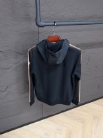 Moncler Brown Stripped Cotton Vest Black - Afbeelding 3