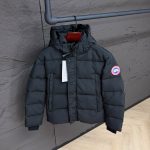 Canada Goose Wyndham Black, Red Logo High Quality