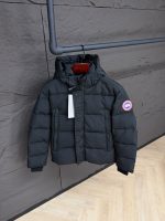 Canada Goose Wyndham Black, Red Logo High Quality
